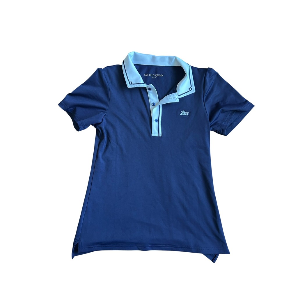 Smith & Quinn Performance Golf Polo Shirt Short Sleeve Navy Blue Womens Small